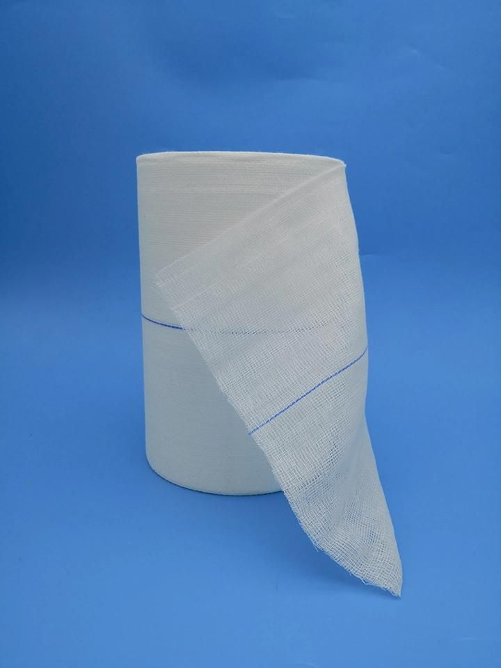 40s, 32s, 21s, 19X15, 24X20, 30X20 Mesh 4 Ply Bleached Hydrophilic Absorbent Cotton Gauze Roll