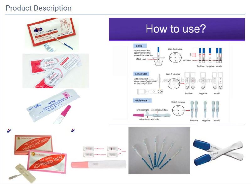 Home Wholesale Pregnancy Test Paper Pregnancy Strip Test