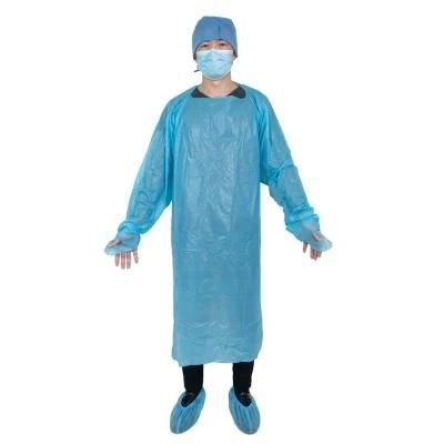 Level 3 Disposable CPE Isolation Gown Waterproof Apron with Plastic Gown