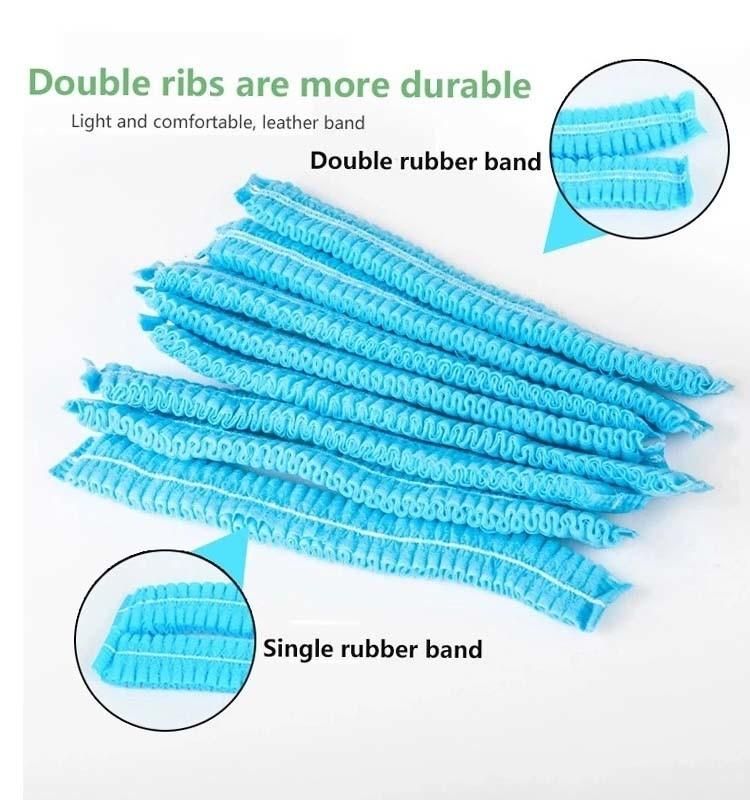 Single/Duoble Elastic Clip Cap Disposable PP Cap for Nurse/Worker