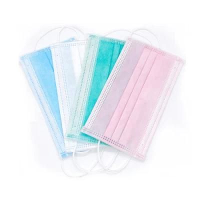 Adult PP Non Woven Face Masks Disposable Daily Wear Earloop 3ply