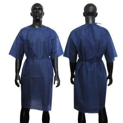 PP/ SMS/Microporous Non Woven Disposable Patient Gown