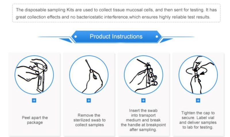 Hot Sale Non-Inactivated Medium for Disposable Virus Sampling Tube Vtm Kit