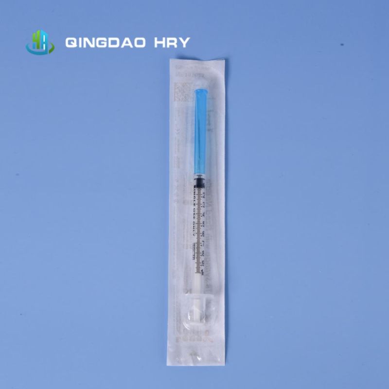 1ml Colored Disposable Low Dead Space Syringe with Needle for Vaccine Injection