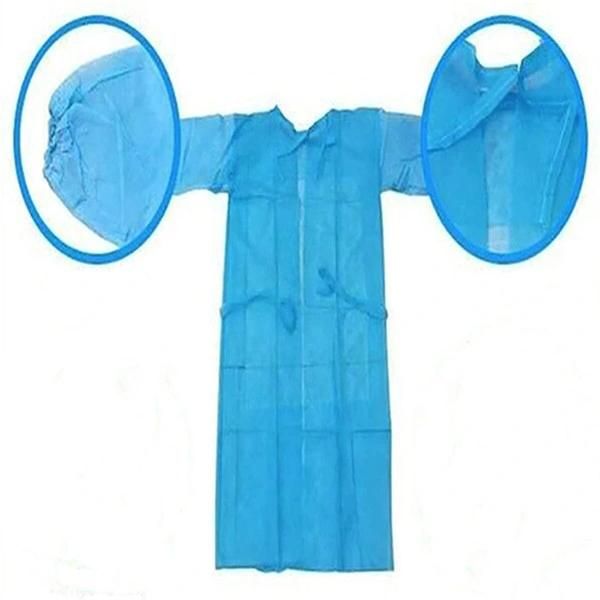 Cheap PP Nonwoven Medical Surgical Disposable Hospital Gown