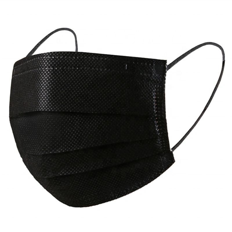 Hot Sales 3 Layers Non-Woven Facemask Bfe 98% PPE Protective Anti-Bacterial Black Type-Iir Disposable Medical Face Mask