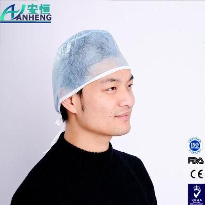 China Factory Anheng Spunlace Disposable Surgical Doctor Caps