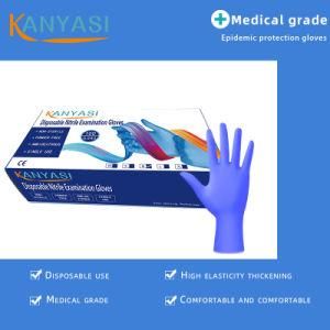 Powder Free Blue Disposable Medical/Non-Medical Examination Nitrile Gloves with CE