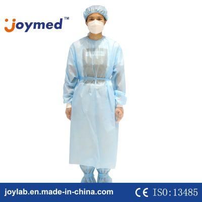 Factory Non Woven SMS Disposable PE Isolation Medical Gown