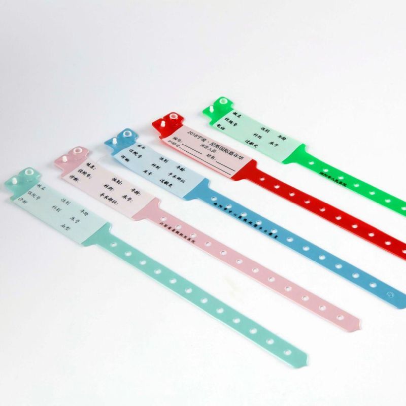 Hot Selling Hospital Written on PVC Adult ID Bands