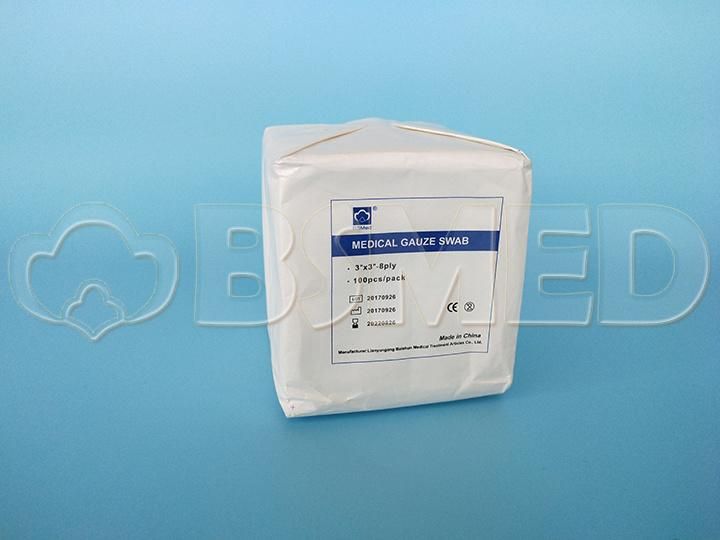 100% Cotton Absorbent Gauze Swab for Medical Products