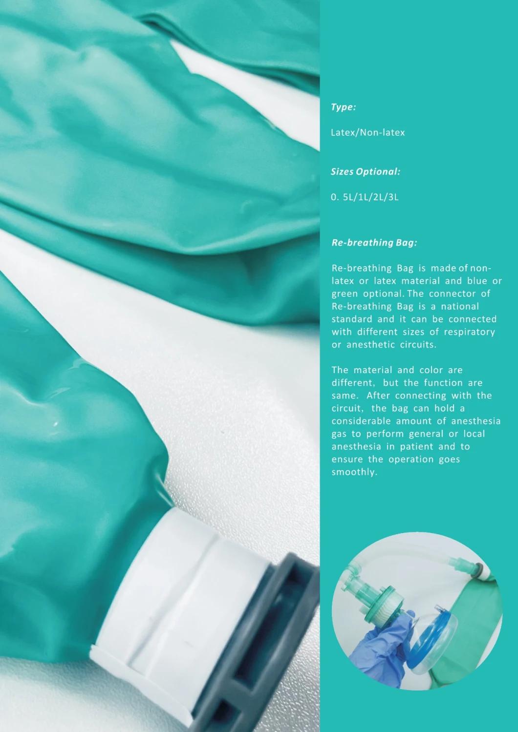 Medical Latex and Latex-Free 500ml Anesthesia Reservoir Breathing Bag for Breathing Circuit