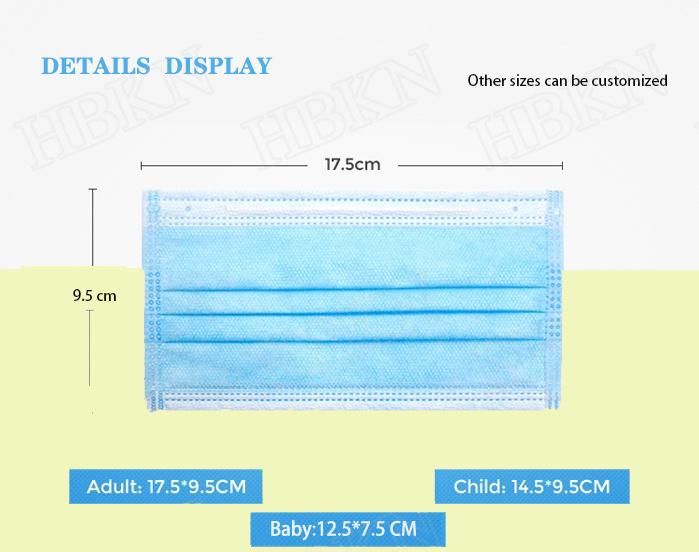 ISO CE FDA Certified Surgeon Customized Breathing Protective High Filtration Polypropylene Disposable Workshop Non-Woven Face Mask