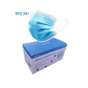 Adult Size 17.5X9.5 Blue Color 3 Ply Disposable Medical Surgical Face Mask with Earloop