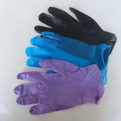 Size S-M-L-XL Blue Colour Powder Free Protective Disposable Nitrile Gloves