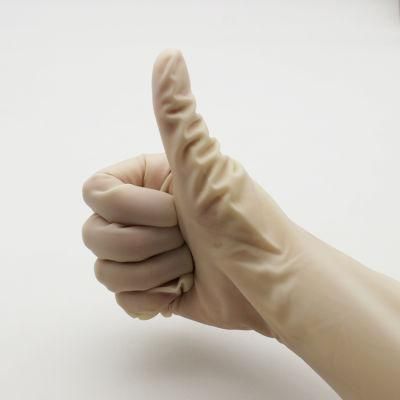 Disposable Latex Gynaecological Gloves Sterile with Powder Free 470mm