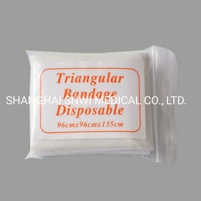 High Quality Medical Consumables First Aid Disposable Breathable Absorbent Cotton Gauze Triangular Bandage