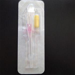 IV Cannula with Wings 24G Ce ISO Yellow IV Catheter Needle with Heparin Cap