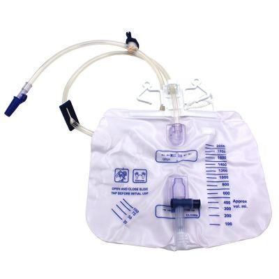 Disposable Medical Instrument 2000ml Transparent Urine Drainage Bag