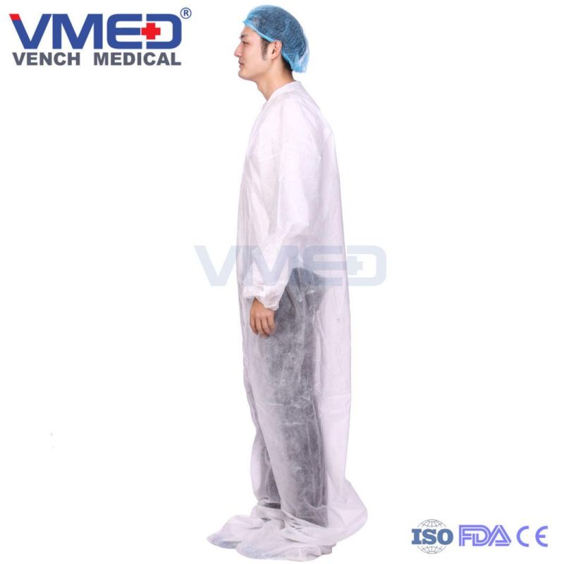 Nonwoven Disposable Protective Medical Coverall with Boots for Doctor