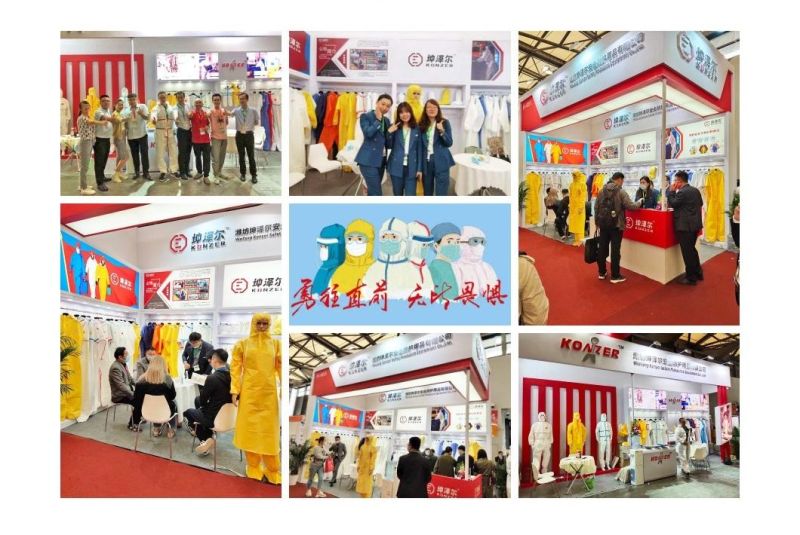 Spunbond Microporous No Logo Printing Konzer Disposable PP and PE Coverall