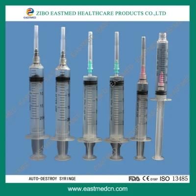 Medical Auto Disable Disposable Syringes with Ce ISO