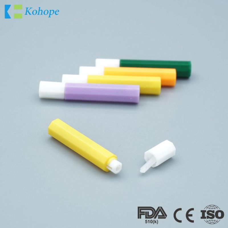 Disposable Medical Sterile Safety Blood Lancet, Pressure Activated with Auto-Retractable Needle