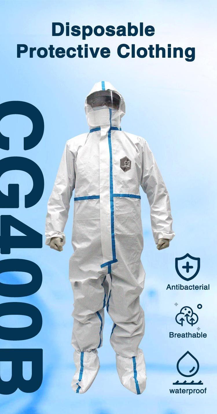 Disposable Protection Chemical Protective Microporous Non-Woven Coverall