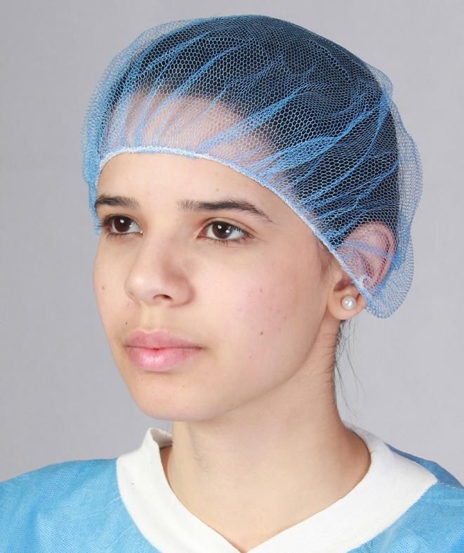 Disposable Mesh Cap Nylon Hairnet with Different Colors 21" 24"