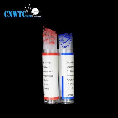 Medical Glass Micro Hematocrit Capillary Tubes Micro with Heparin for Blood Testing