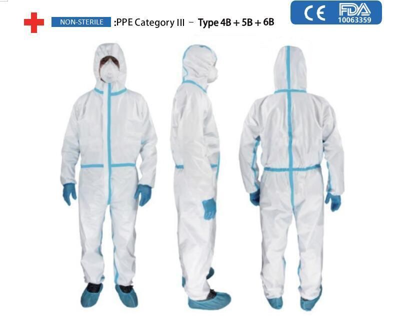 Full Length Coverall Disposable Safety Isolation Clothing Suit Protective Suits