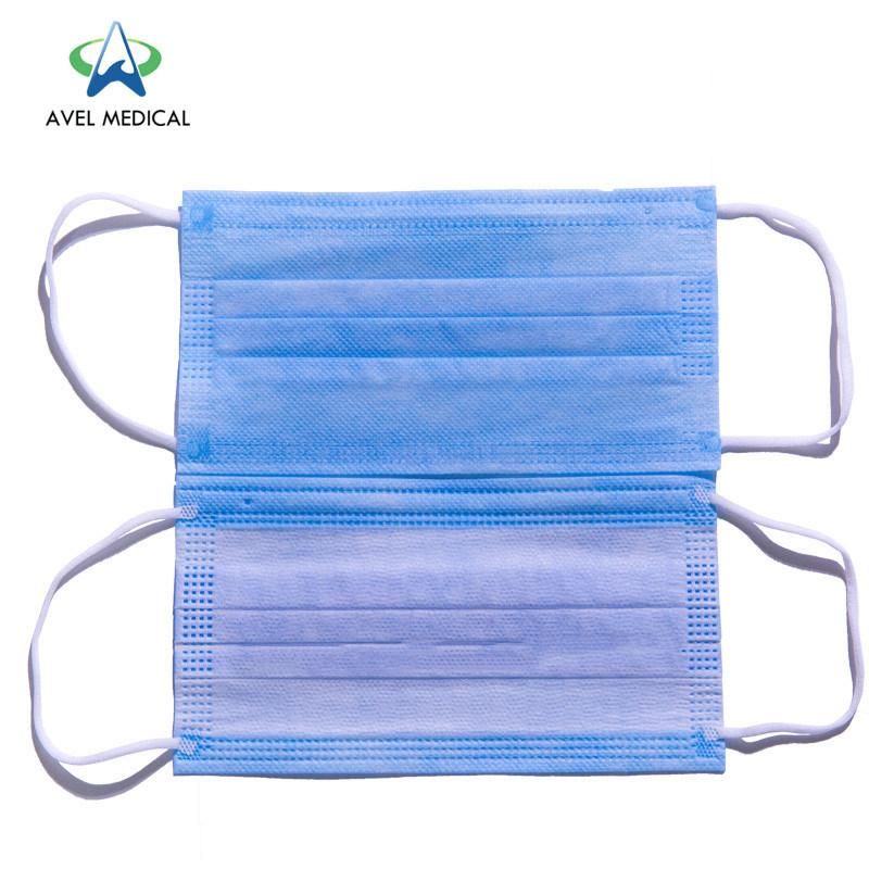 Earloop White Blue Safety 3 Ply Face Mask Suppliers Disposable Face Mask for Workers