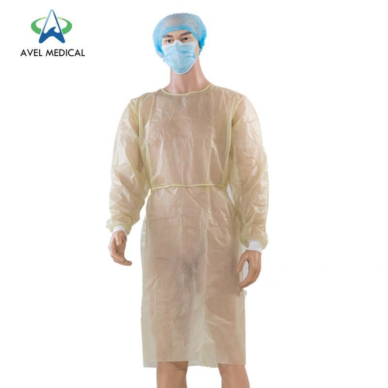 Doctor/Surgeon/Patient/Hospital Sterile Nonwoven SMS Surgical Gown with Knit Cuff