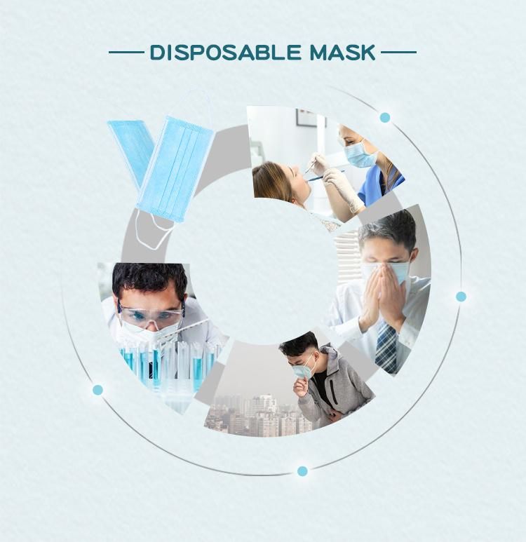 New Product Disposable Earloop Blue Protective Medical Face Mask