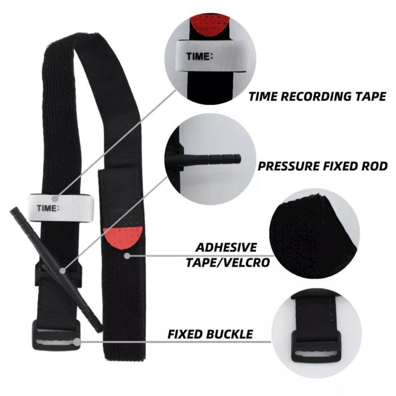 Factory Wholesale Elastic Tourniquet First Aid Training Tourniquet with Buckle for Emergency