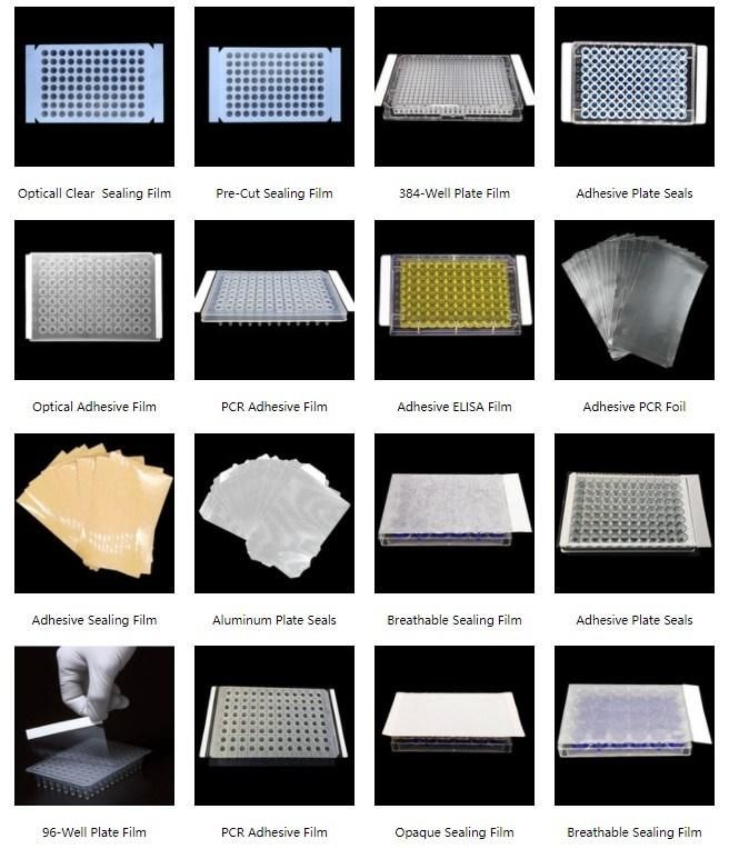 Laboratory Adhesive Microplate 96-Well Reaction PCR Sealing Film Foil for Plate