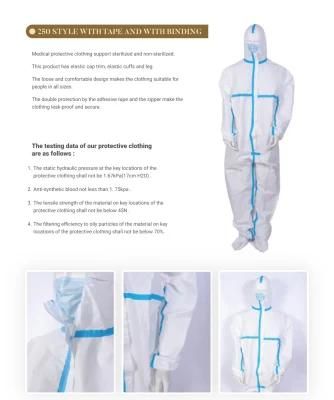 Disposable Waterproof Safety Protective Coverall Isolation Gown