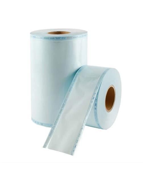 Eo or Steam Sterilization Roll Pouch Reel, Disposable Medical Flat Roll Pouch