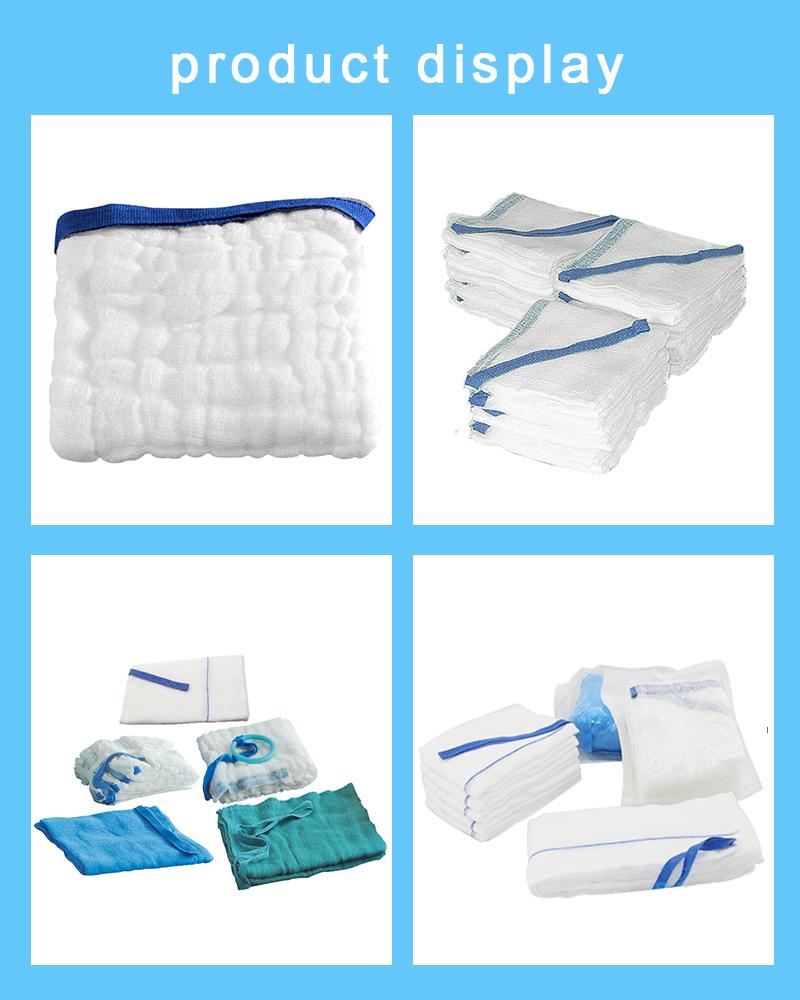 Ce  Cotton Prewashed Lap Sponge with X-ray Blue Green White Loop