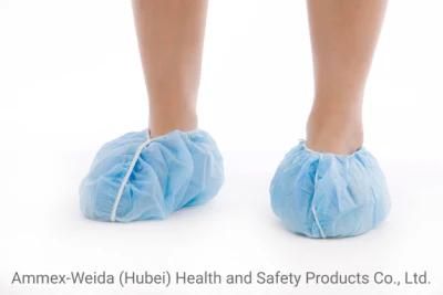 Disposable Medical Use Non-Woven Shoe Cover with Elastic Rubber Around All Parts for Hospital and Laboratory