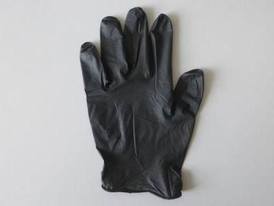 Black Powdered or Powder Free Disposable Nitrile Gloves for Tattoo Industries