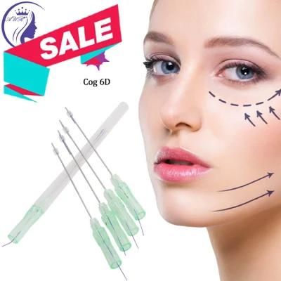 V Line Face Lifting Top Quality Surgical Treatment Suture with Needle 4D Cog Thread