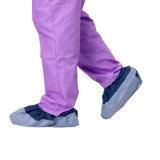 Blue White Disposable PP Non Woven Non Skid Shoe Cover