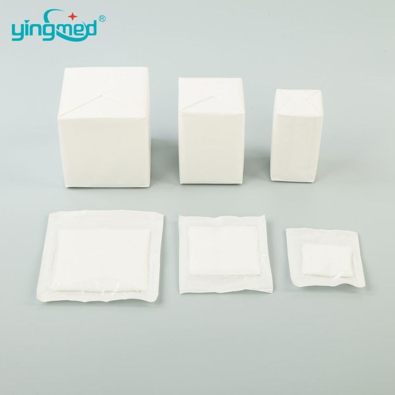 100PCS Pack Customized Size 4X4 Medical Non Woven Gauze Swab for Hospital