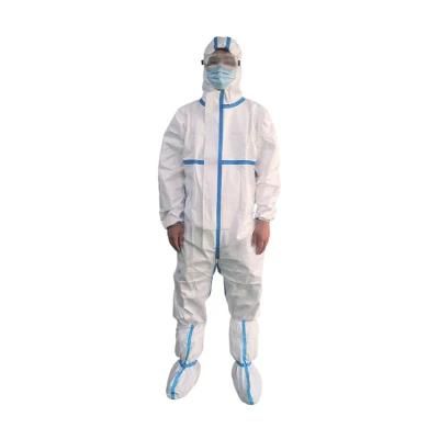 Wholesale High Quality En14126 Disposable Ppes Suit Safety Clothing Waterproof Medical Protective Clothing