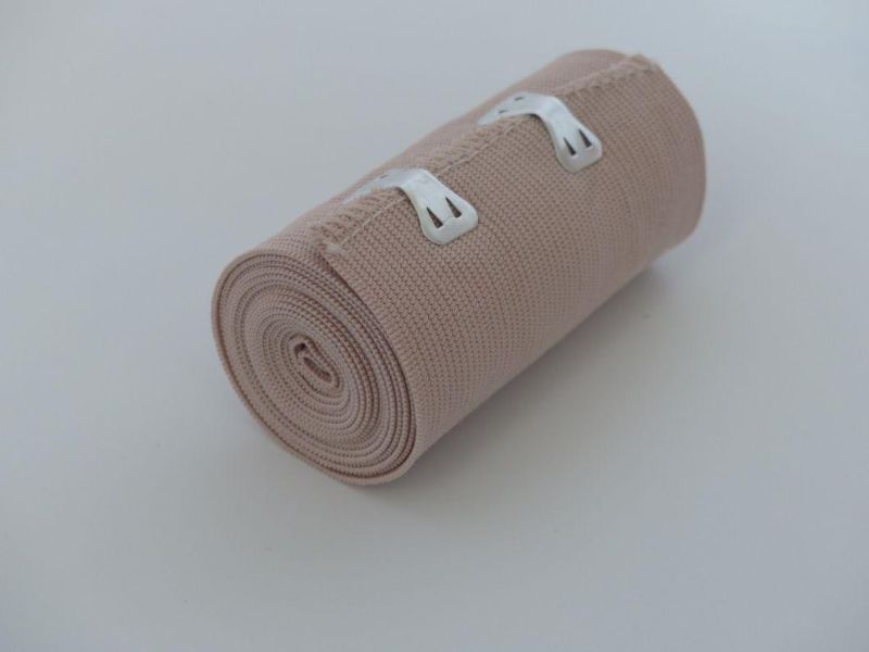 Pure White Color Rebber Elastic Warpping Bandage with Clip