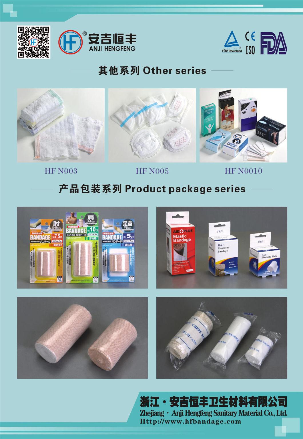 Medical Cotton Bleached Elastic Crepe Bandage with ISO/FDA/Ce Approved