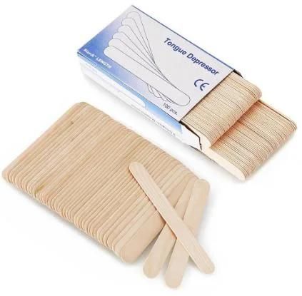 Sterilized Disposable Birch or Poplar Wood Tongue Depressor