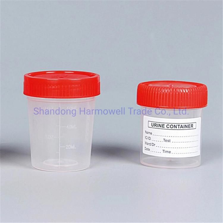 2oz 60ml Patient Urine Specimen Cup Container with Label