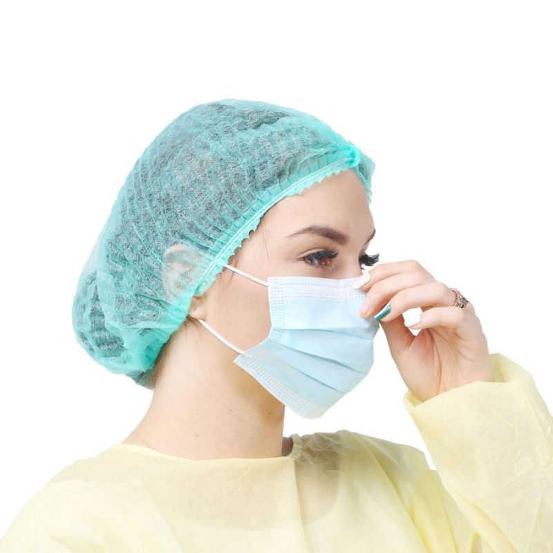 High Filtration Non Woven Fabric Disposable Surgical Mask with Nose Clip for Unisex